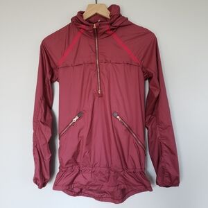 Lululemon Miss Misty Pullover Jacket Rust Berry Wind Water Resistant sz 4